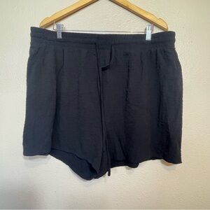 BP Black Textured Drawstring Shorts 2x